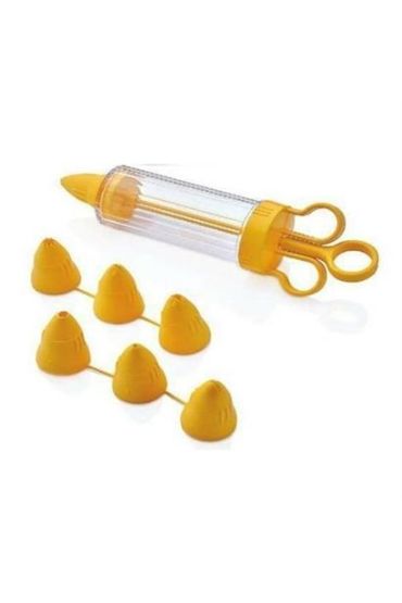  303  7 Başlıklı Mutfak Pastacı Kreması Sıkma Süsleme Pompası Seti
