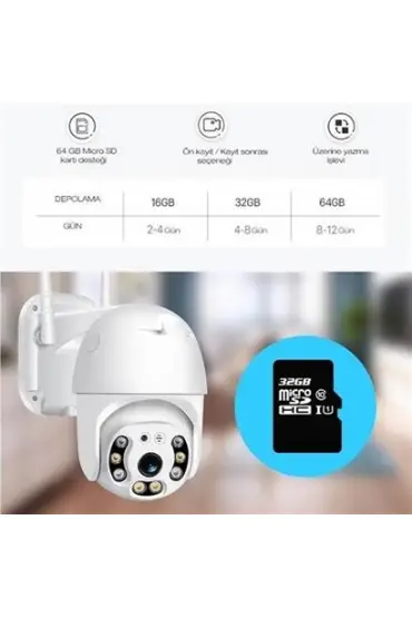  303  20 MP HD Lens İç Dış Mekan Suya Danıklı IP Wifi Network Güvenlik Kamerası Wifi Kamera