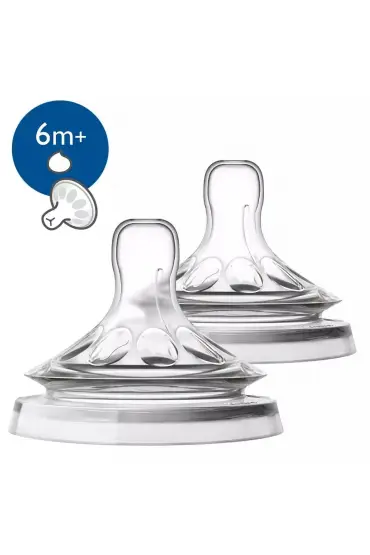  193  Ant Natural Biberon Emziği Y Kesik 6 Ay+ 2li