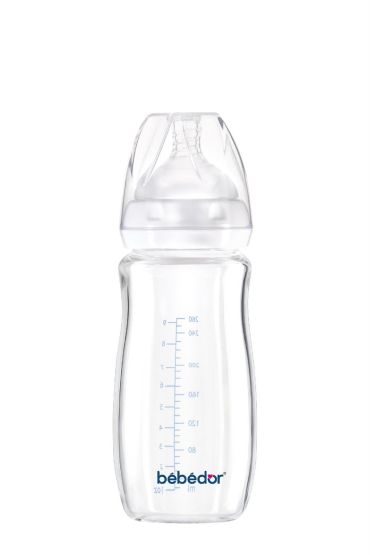  193  Geniş Ağızlı Isıya Dayanıklı Cam Biberon 260ml 51301