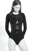  41 Kurukafa Tasarımlı Giysi Üzeri Giyilebilir Fantazi Seksi Deri Body Harness - Ürün Rengi:Siyah