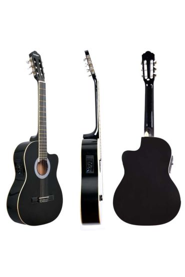 Gitar Elektro Klasik Rodriguez Kesik Kasa EQ Siyah RCCE650BK