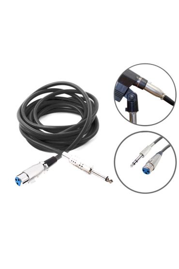 Kablo Mikrofon Pro 5 Metre Siyah KJM5BK