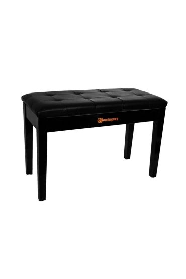 Piyano Aksesuar Koltuk Tabure Çift Kişilik Dominguez Sandık Bölmeli Siyah DPB115-BK