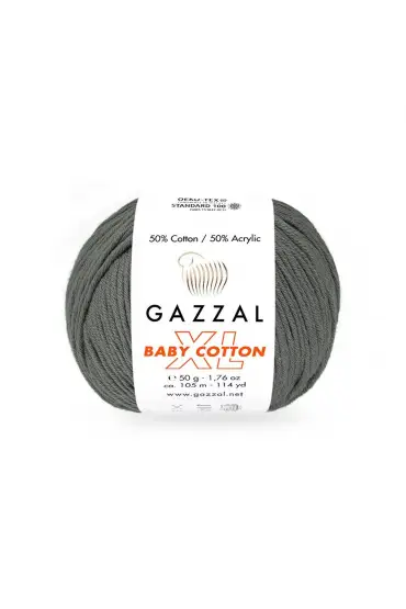 Gazzal Baby Cotton XL El Örgü İpi Koyu Gri 3450