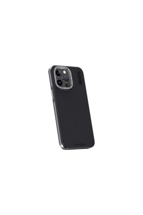  942 İphone 15 Pro Kılıf Aramid 600d Kevlar Karbon Fiber Magsafe Kapak - Ürün Rengi : Kırmızı
