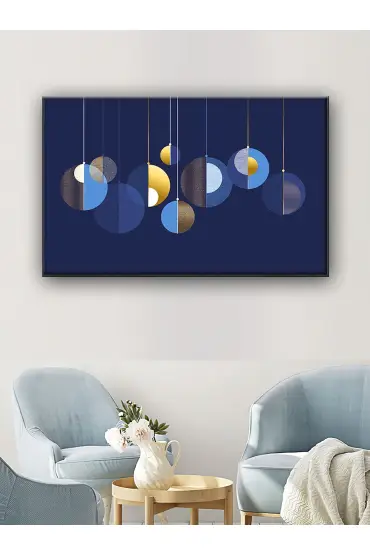  104 Led Işıklı 3d Dekoratif Kanvas Tablo  (50 x 35) cm