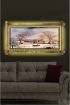  104 Kış Tablo LED IŞIKLI RUSTİK kanvas tablo K  (66 x 45) cm