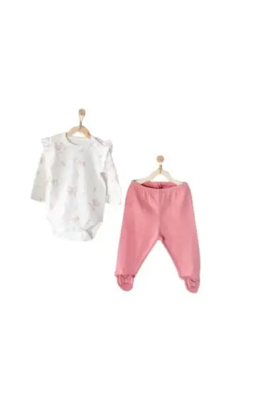  193 Andywawa AC23331 Squırrels İn The Forest 2Li Bebek Body Ekru