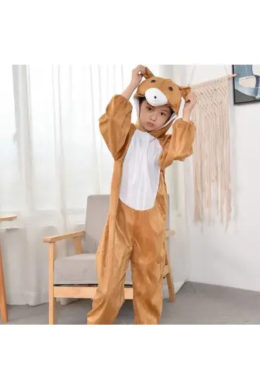  193 Çocuk Ayı Kostümü - Maymun Kostümü 6-7 Yaş 120 cm