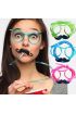  193 Pipetli Parti Gözlüğü - Çocuk  Yetişkin Bıyıklı Pipet Gözlük Kırmızı Renk 18x14 cm