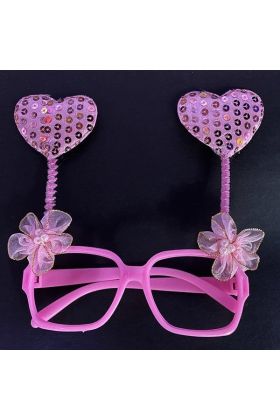  193  Kontrol Edilebilir Bebek Bisiklet Renk Kalp Figürlü Camsız Metalize Parti Gözlüğü