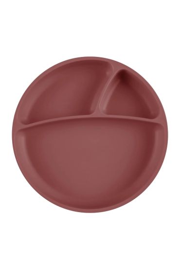  193 OiOi Porsiyon Vakum Tabanlı Silikon Tabak Velt Rose