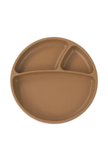 193 OiOi Porsiyon Vakum Tabanlı Silikon Tabak Woody Brown