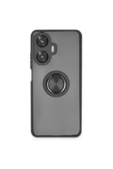  942 Realme C55 Kılıf Montreal Yüzüklü Silikon Kapak - Ürün Rengi : Siyah
