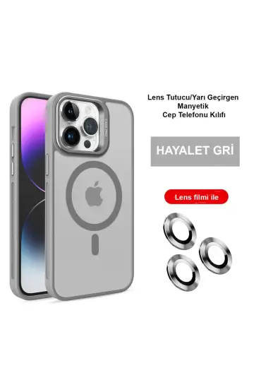  942 Joko İphone 15 Pro Kılıf Flet Lens Magsafe Kapak - Ürün Rengi : Derin Mor