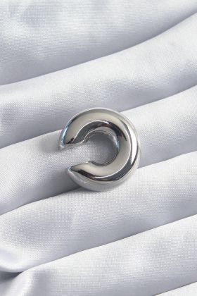  943  Pirinç Gümüş Renk Earcuff Kıkırdak Model Kadın Küpe