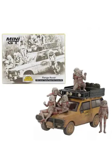  193 Nessiworld Mini GT 1:64 Range Rover 1982 Camel Trophy Papua New Guinea Set