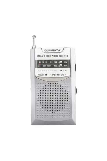  192 Gri Renk Cep Tipi Analog Fm Radyo Vs-r106 (4172)