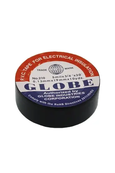  192 Globe İzole Bant Siyah 10luk  0.13mmx19mm (4172)