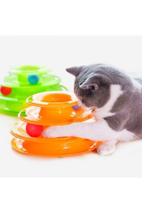  192 Tower Of Tracks Eğleneli Üç Katlı Kedi Oyuncağı Seti Oyuncağı (4172)