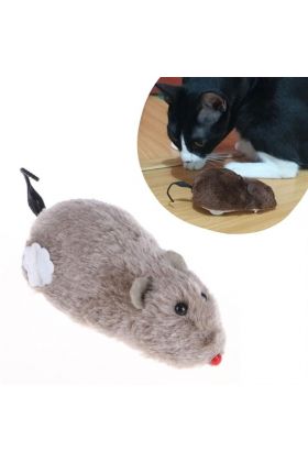  192 Kurmalı Kedi Eğitim Oyuncağı Tüylü Peluş Fare Yakalama İnteraktif Sevimli Eğlenceli Oyuncak (4172)