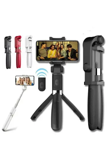  192 Selfie Stick L01 Bluetooth Kumandalı Selfie Çubuğu Tripod Monopod (4172)