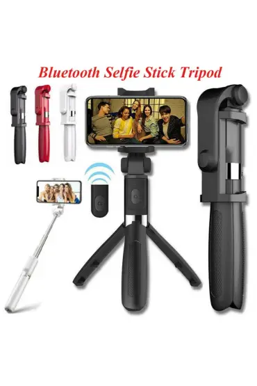  192 Selfie Stick L01 Bluetooth Kumandalı Selfie Çubuğu Tripod Monopod (4172)