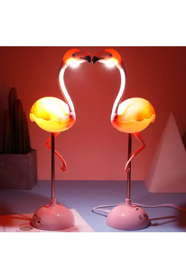 Dokunmatik USB'li Flamingo Gece Lambası