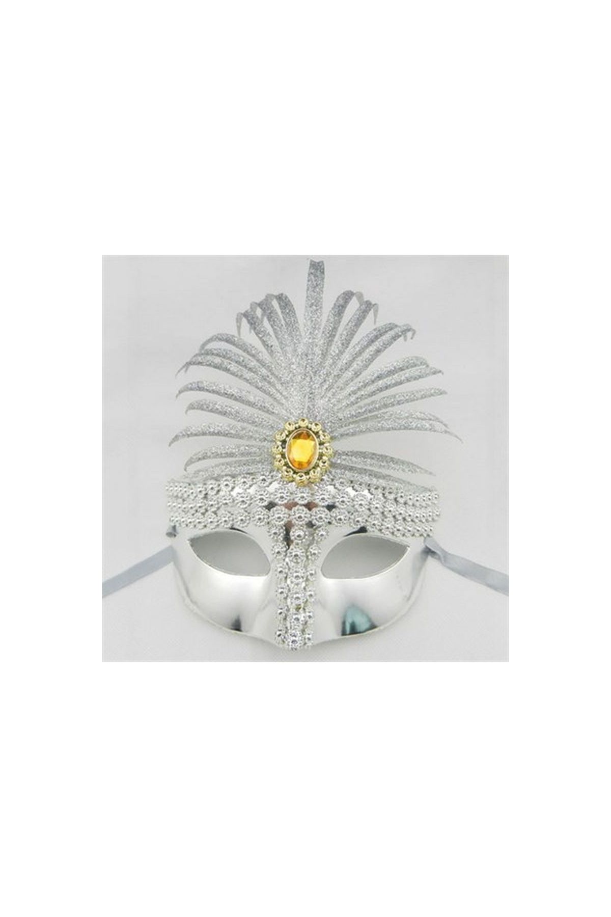 Gümüş Simli Yılbaşı Parti Maskesi