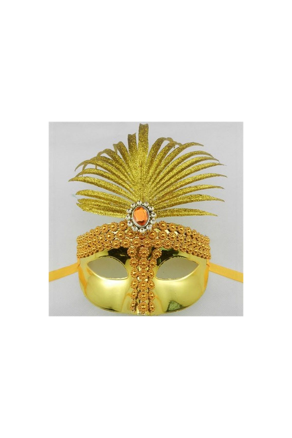 Sarı Simli Yılbaşı Parti Maskesi