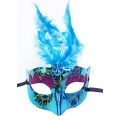 Mavi Renk Tüylü Yılbaşı Parti Maskesi