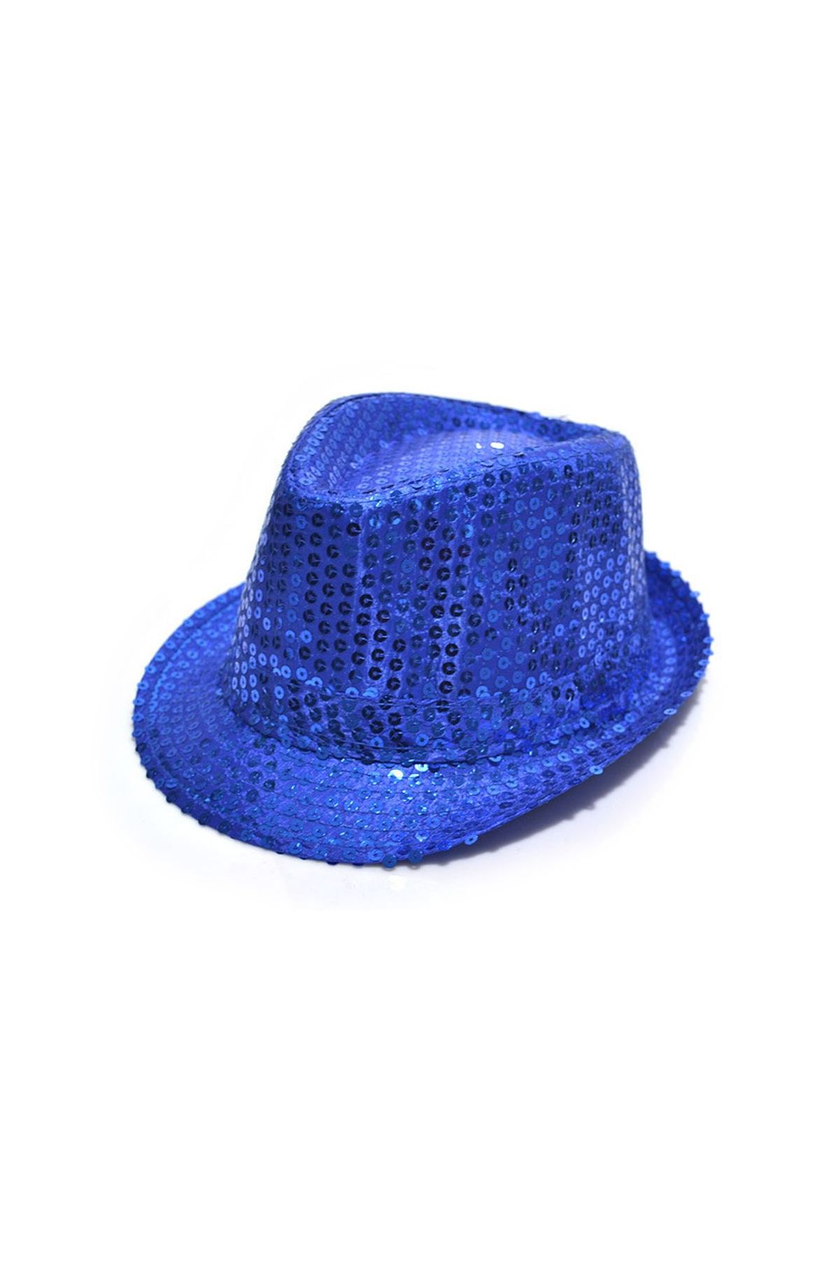 Payetli Çocuk Şapkası Mavi Renk