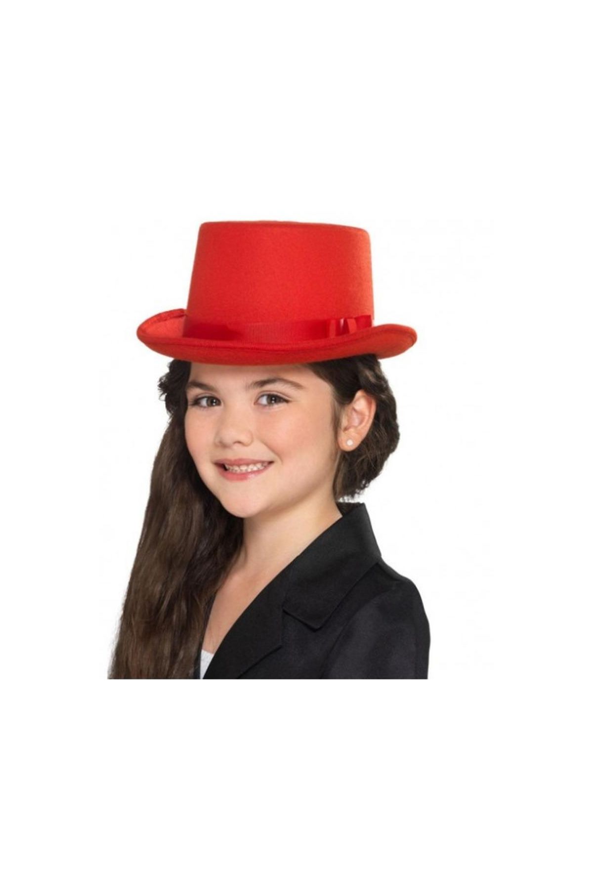 Sihirbaz Şapkası Çocuk Boy Kırmızı Renk