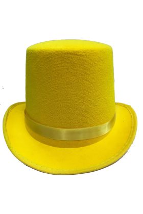 Yetişkin Sihirbaz Fötr Şapka Sarı Renk