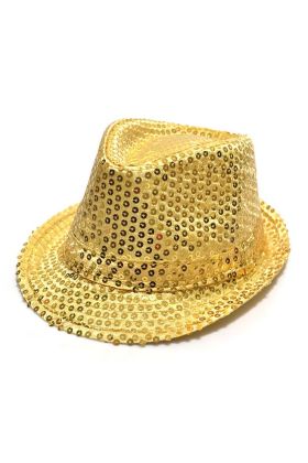 Payetli Çocuk Şapkası Altın Renk