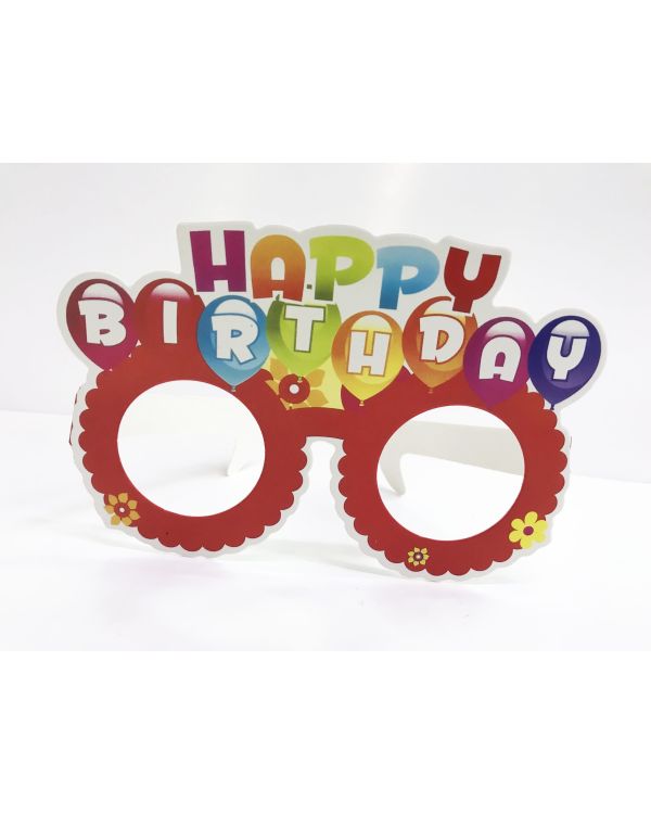 Happy Birthday Doğum Günü Karton Gözlük 6 Adet