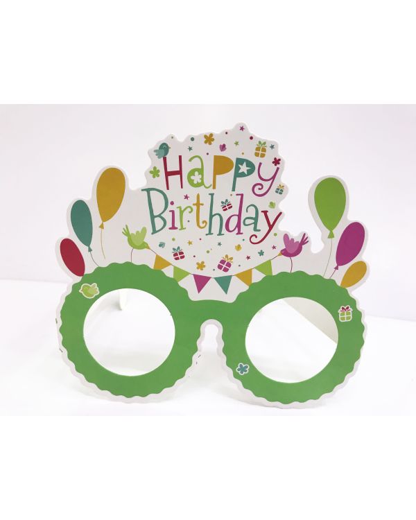 Happy Birthday Doğum Günü Karton Gözlük 6 Adet
