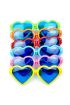 Pembe Renk Mega Boy Jumbo Kalp Şekilli Parti Gözlüğü