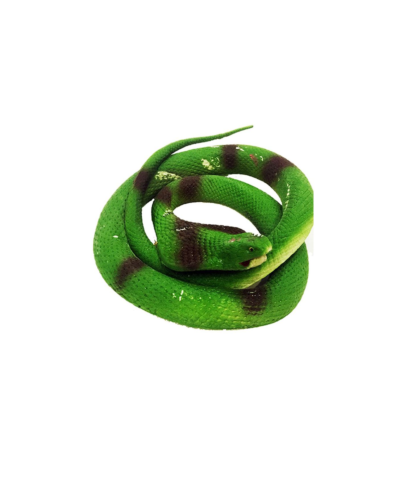 Açık Yeşil Renk Yassı Kafa Yumuşak Gerçekçi Kobra Yılan 95 cm