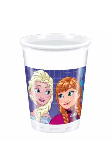 Frozen Kar Taneler Temalı Plastik Bardak 8 Adet