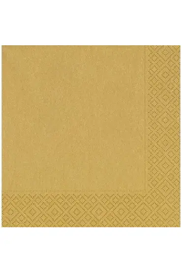 Altın Renk Kağıt Peçete 20 Adet 33x33 cm