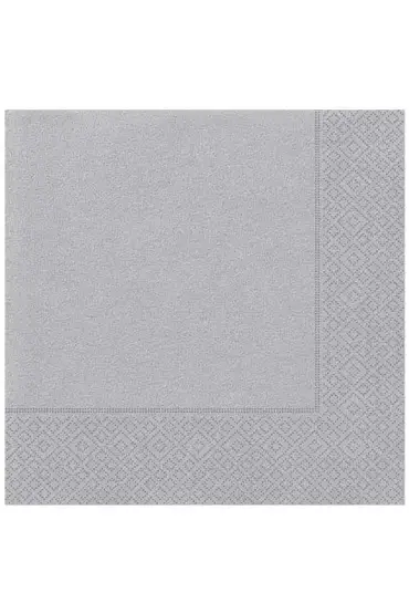 Gümüş Renk Kağıt Peçete 20 Adet 33x33 cm