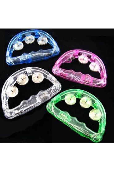 Led Işıklı Pilli Rengarenk Yanıp Sönen Lüks Eğlence Tefi Mavi Renk