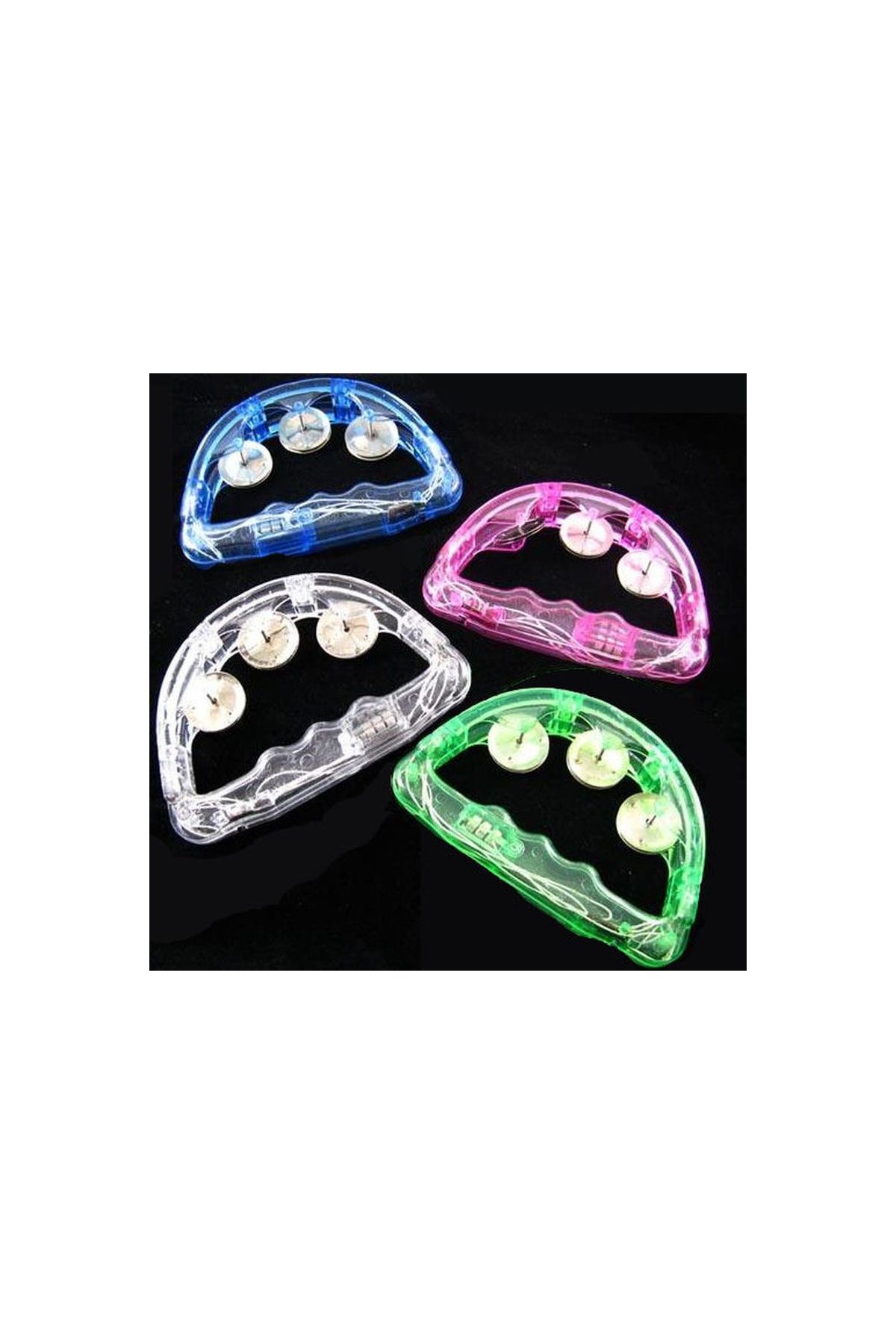 Led Işıklı Pilli Rengarenk Yanıp Sönen Lüks Eğlence Tefi Mavi Renk