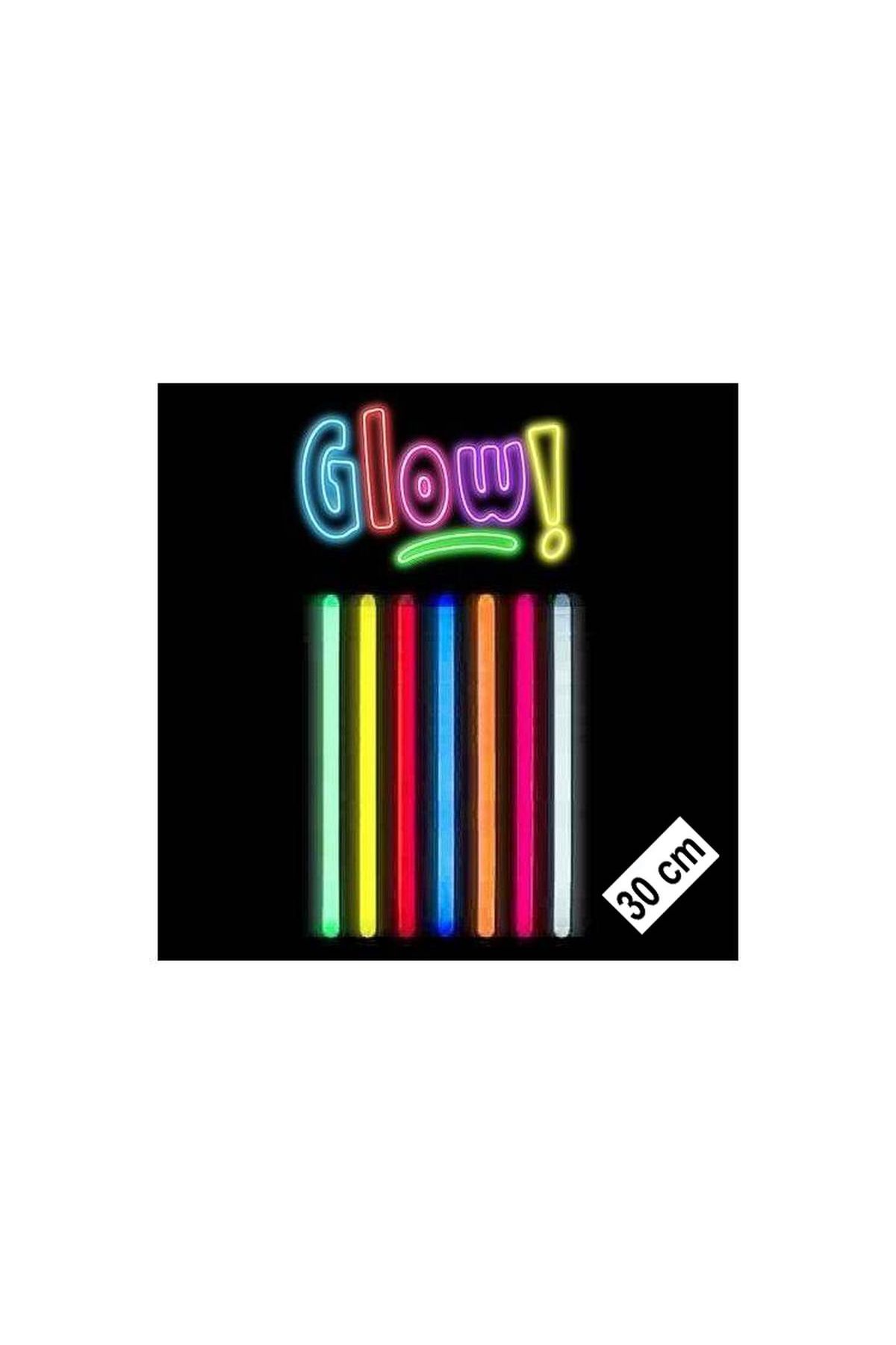 Karanlıkta Parlayan Fosforlu Glow Stick Kalın Çubuk 30 cm 1 Adet