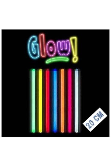 Karanlıkta Parlayan Fosforlu Glow Stick Kalın Çubuk 20 cm 1 Adet