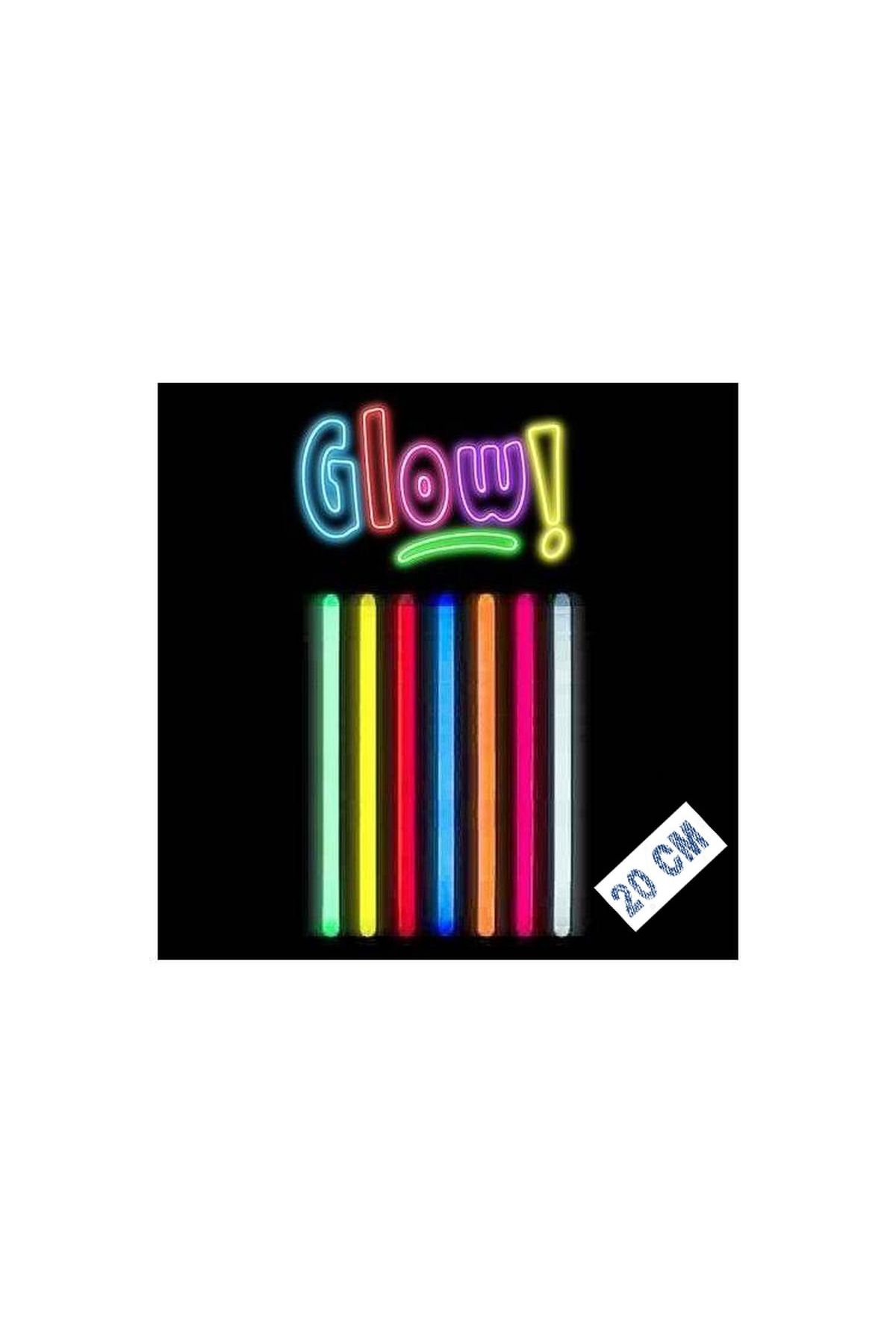 Karanlıkta Parlayan Fosforlu Glow Stick Kalın Çubuk 20 cm 1 Adet