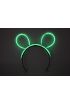 Karanlıkta Parlayan Fosforlu Glow Stick Taç Tavşan Kulağı Tacı Yeşil Renk