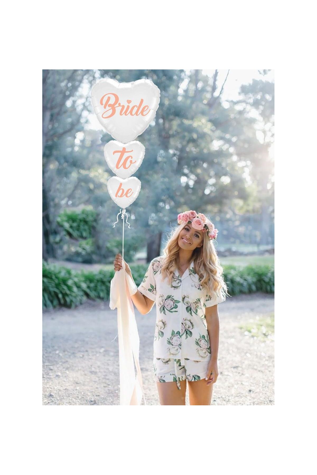 Bride To Be Buket Seti Folyo Balon 3lü Rose Gold Renk 100 cm